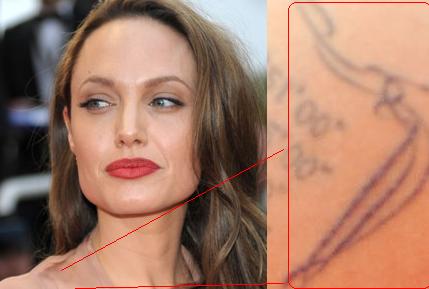 Angelina Jolie New Delhi, July 7: Angelina Jolie's latest tattoos have been