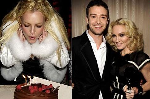 Britney Spears, Justin Timberlake And Madonna 