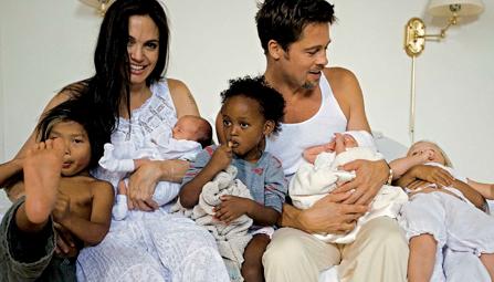 Angelina Jolie, Brad Pitt and kids