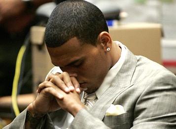 Chris Brown during the hearing