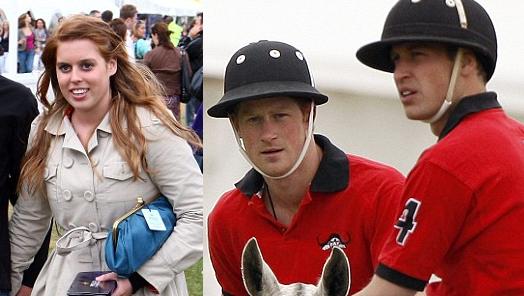 Princess Beatrice, Princes Harry & William