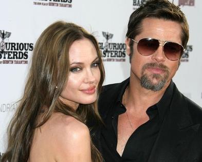 Angelina Jolie and  Brad Pitt