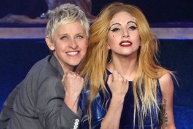 Ellen DeGeneres and Lady Gaga