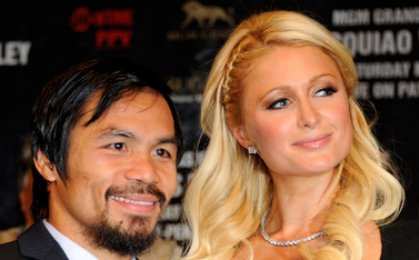 Manny Pacquiao and Paris Hilton 