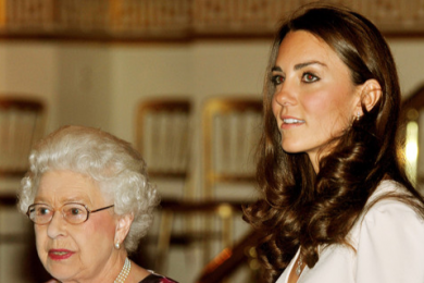 Queen Elizabeth II And Duchess Kate
