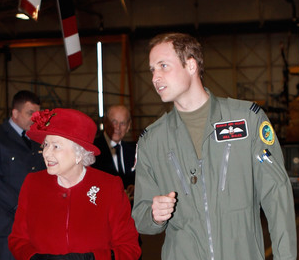 Queen Elizabeth II and Prince William