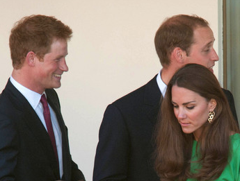 Prince Harry, Prince William and Duchess Kate