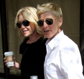 Portia de Rossi and Ellen DeGeneres